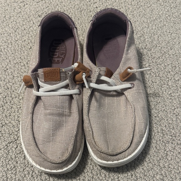 Hey Dude Women's Loafers - Taupe and White - Picture 1 of 6